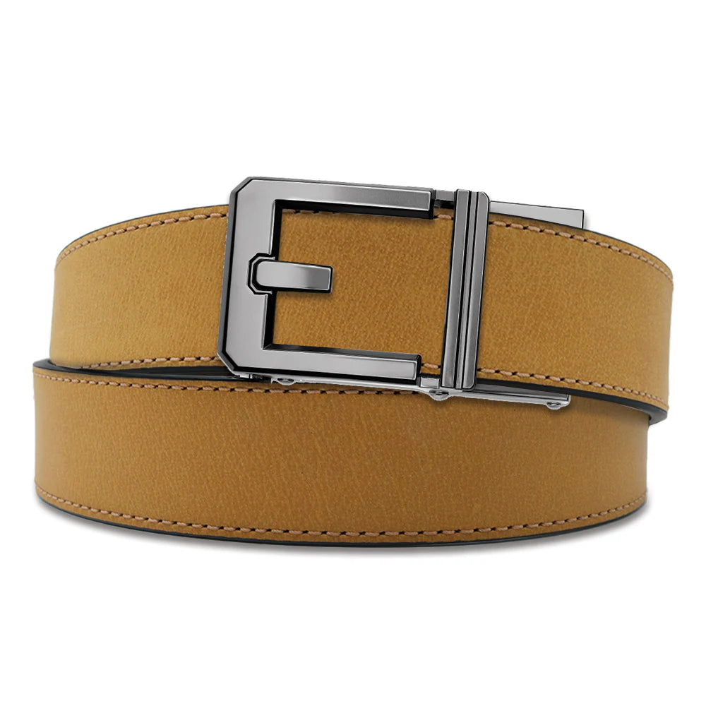 TAN BUFFALO LEATHER GUN BELT 1.5"