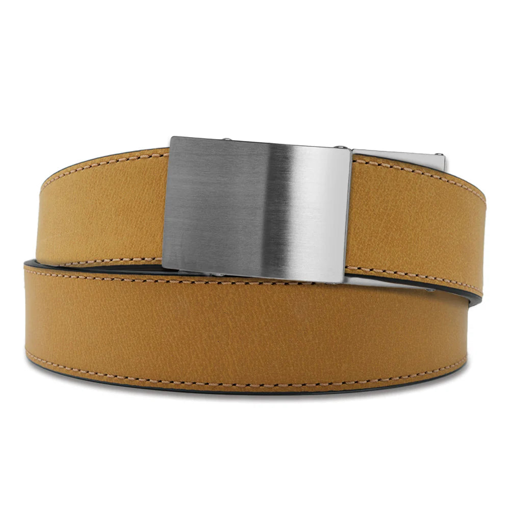 TAN BUFFALO LEATHER GUN BELT 1.5"