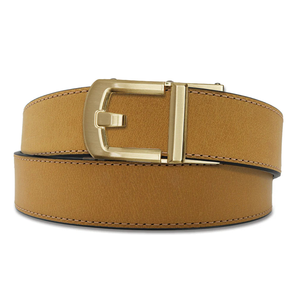 TAN BUFFALO LEATHER GUN BELT 1.5"