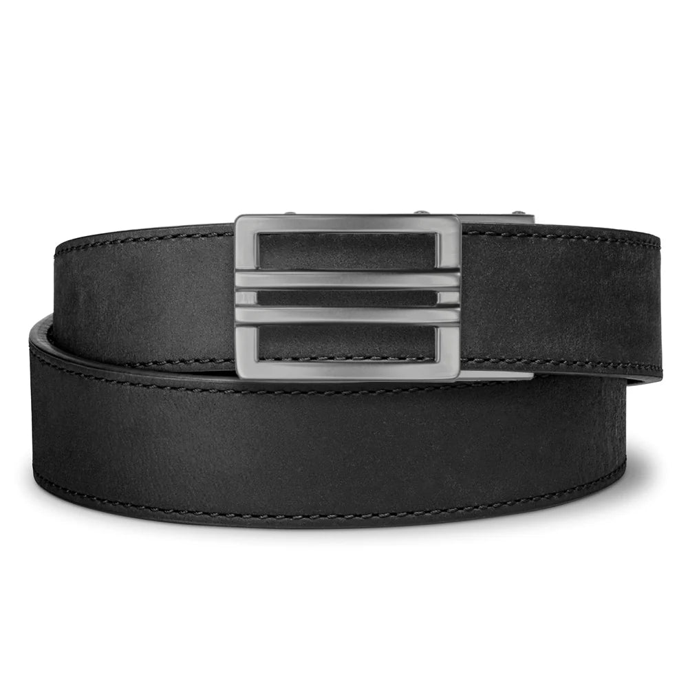 BLACK BUFFALO LEATHER GUN BELT 1.5"