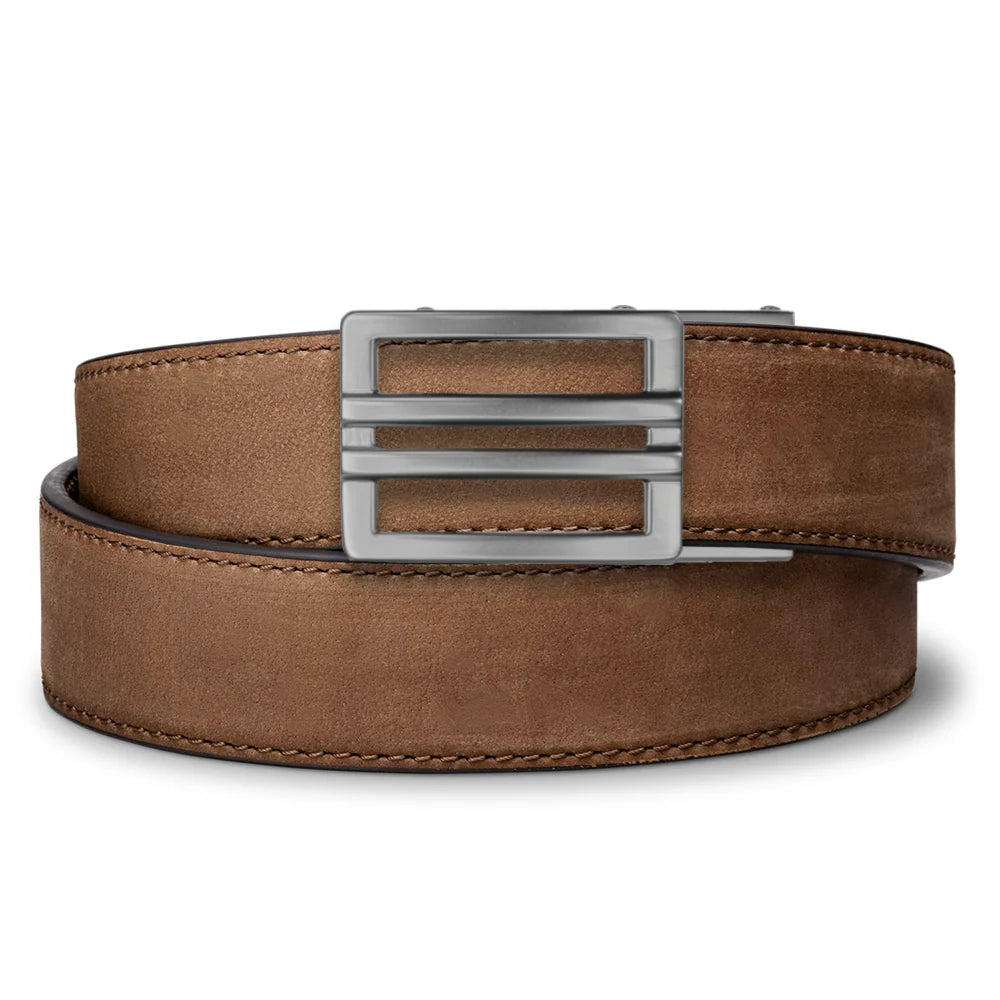 BROWN BUFFALO LEATHER GUN BELT 1.5"
