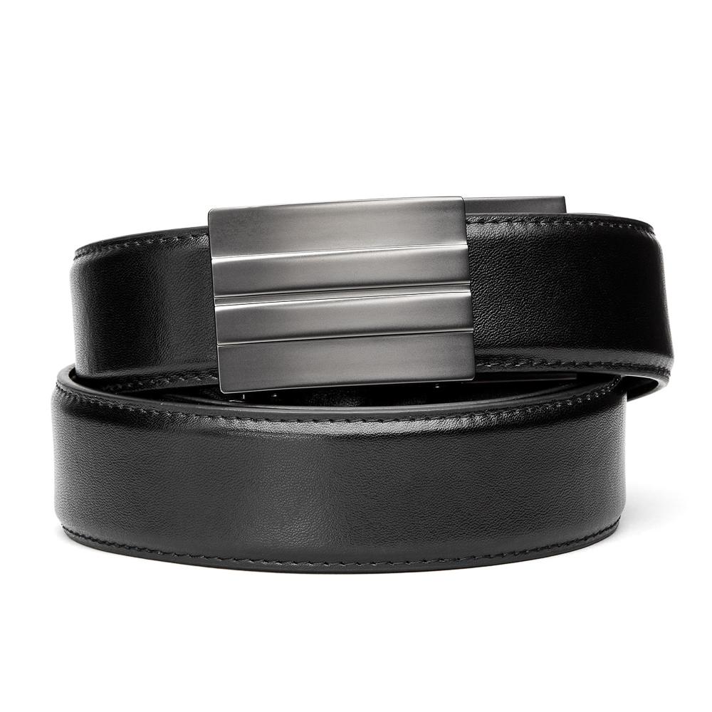 BLACK LEATHER GUN BELT 1.5"