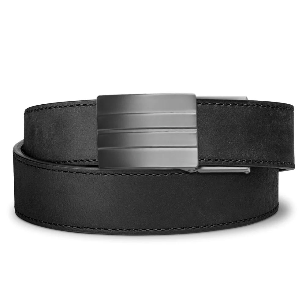 BLACK BUFFALO LEATHER GUN BELT 1.5"