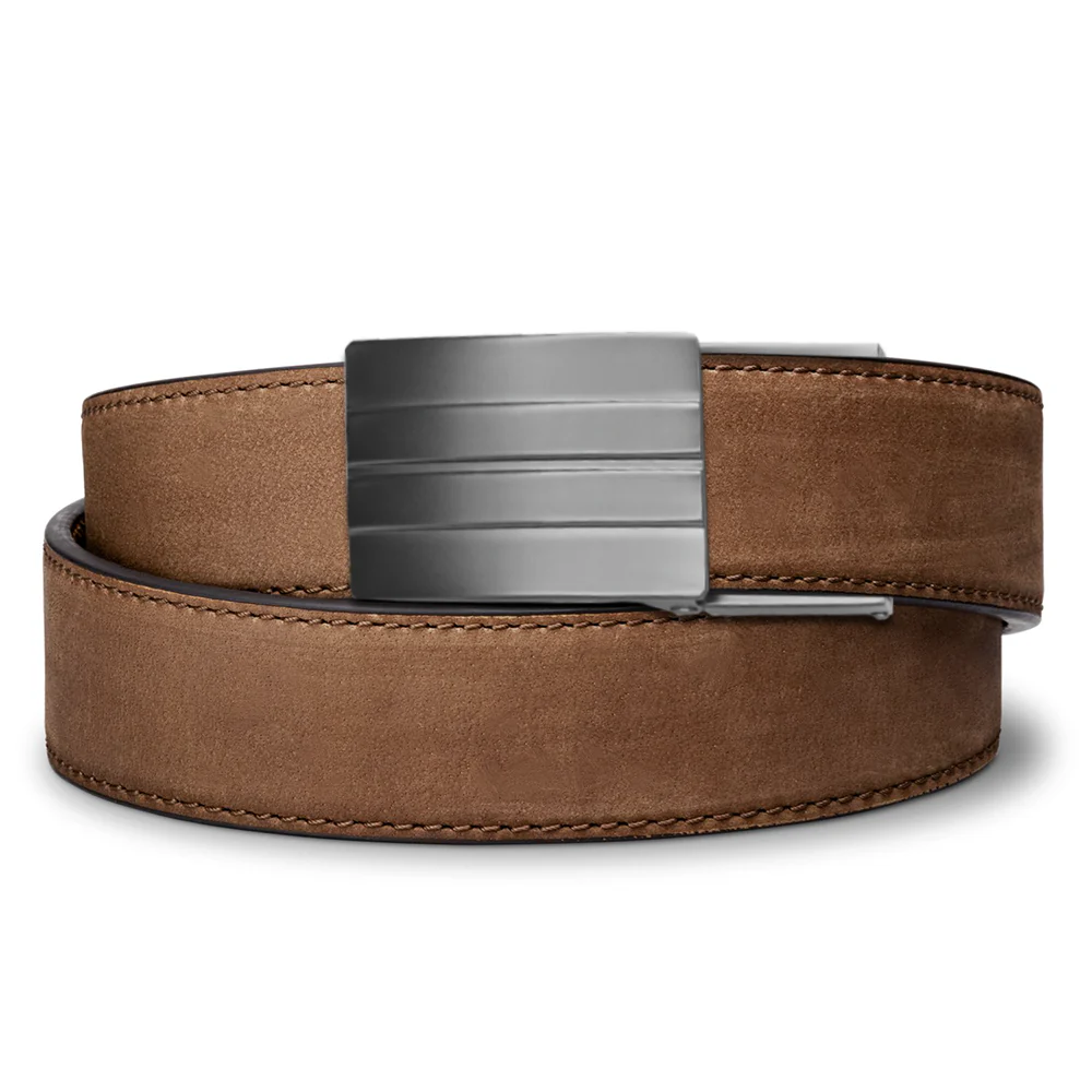BROWN BUFFALO LEATHER GUN BELT 1.5"