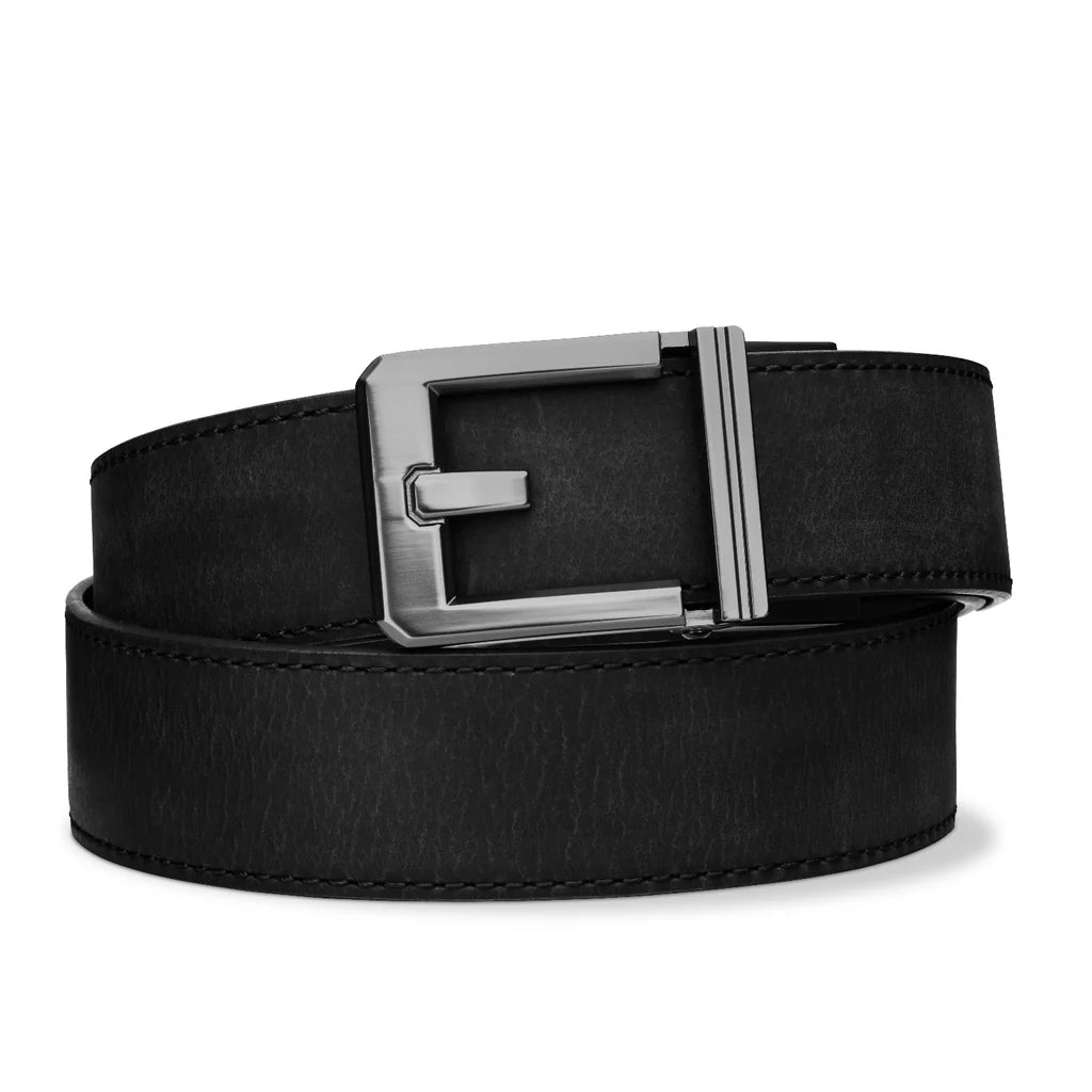 BLACK BUFFALO LEATHER GUN BELT 1.5"