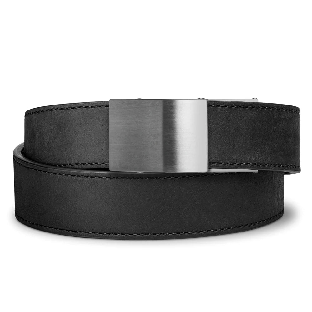 BLACK BUFFALO LEATHER GUN BELT 1.5"