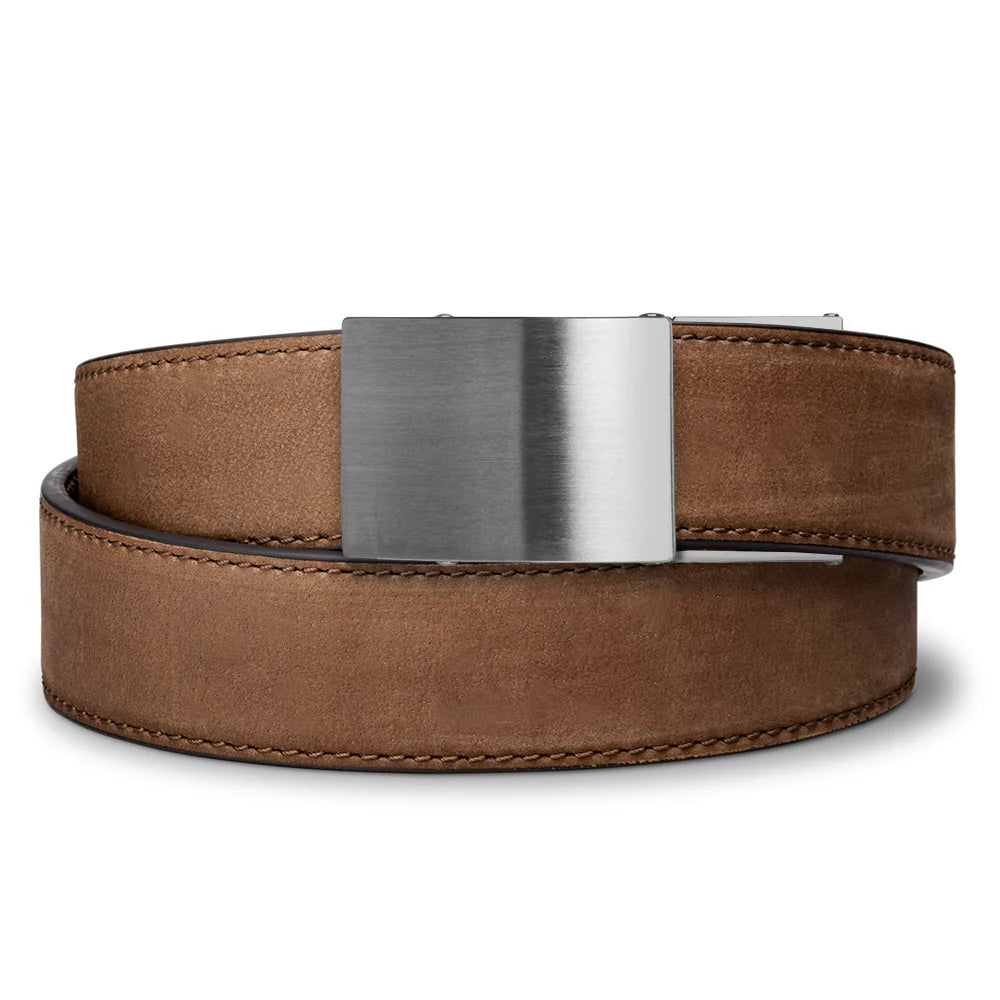 BROWN BUFFALO LEATHER GUN BELT 1.5"