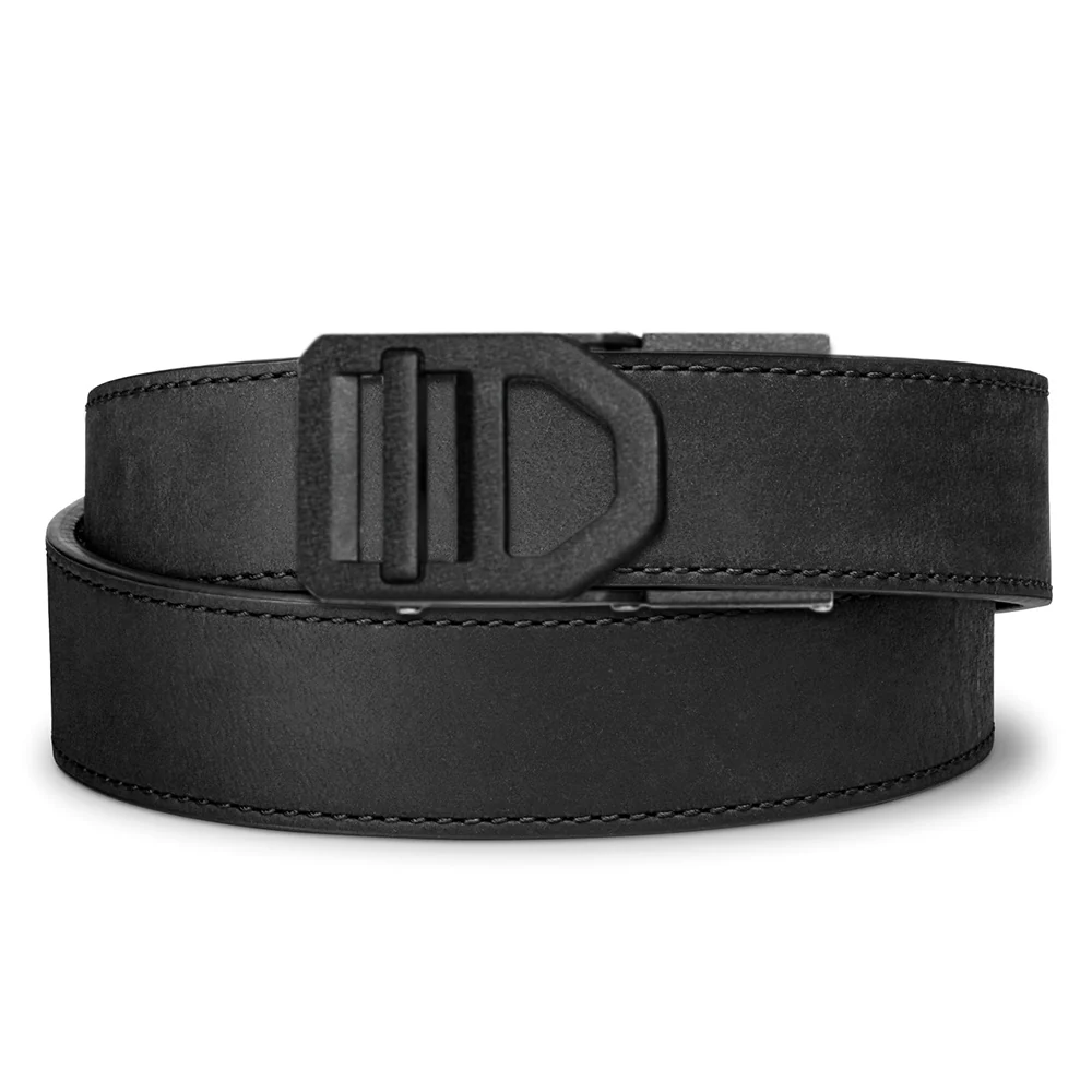 BLACK BUFFALO LEATHER GUN BELT 1.5"