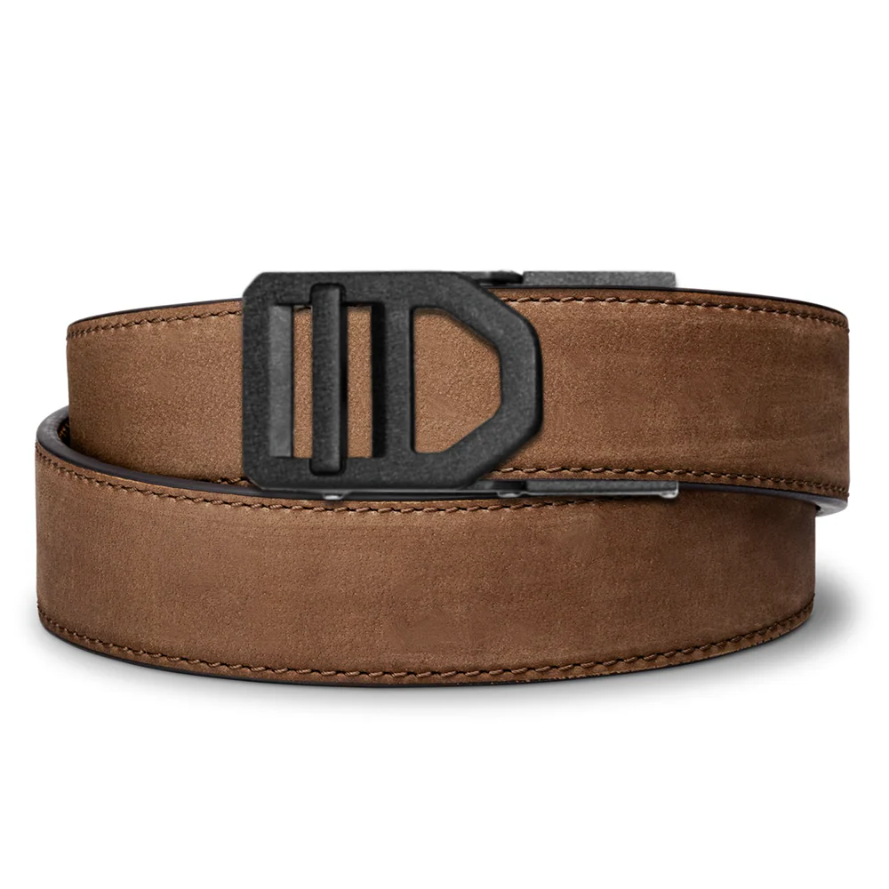 BROWN BUFFALO LEATHER GUN BELT 1.5"