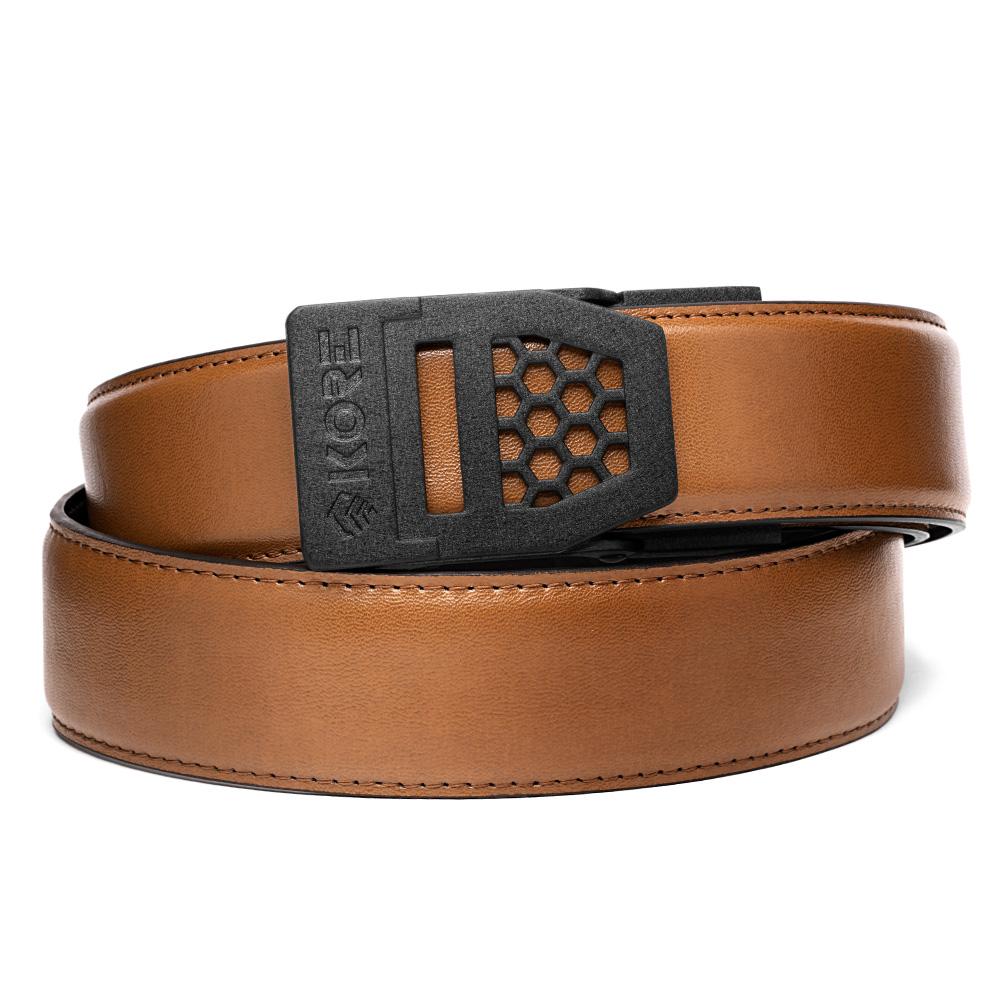 TAN LEATHER GUN BELT 1.5"
