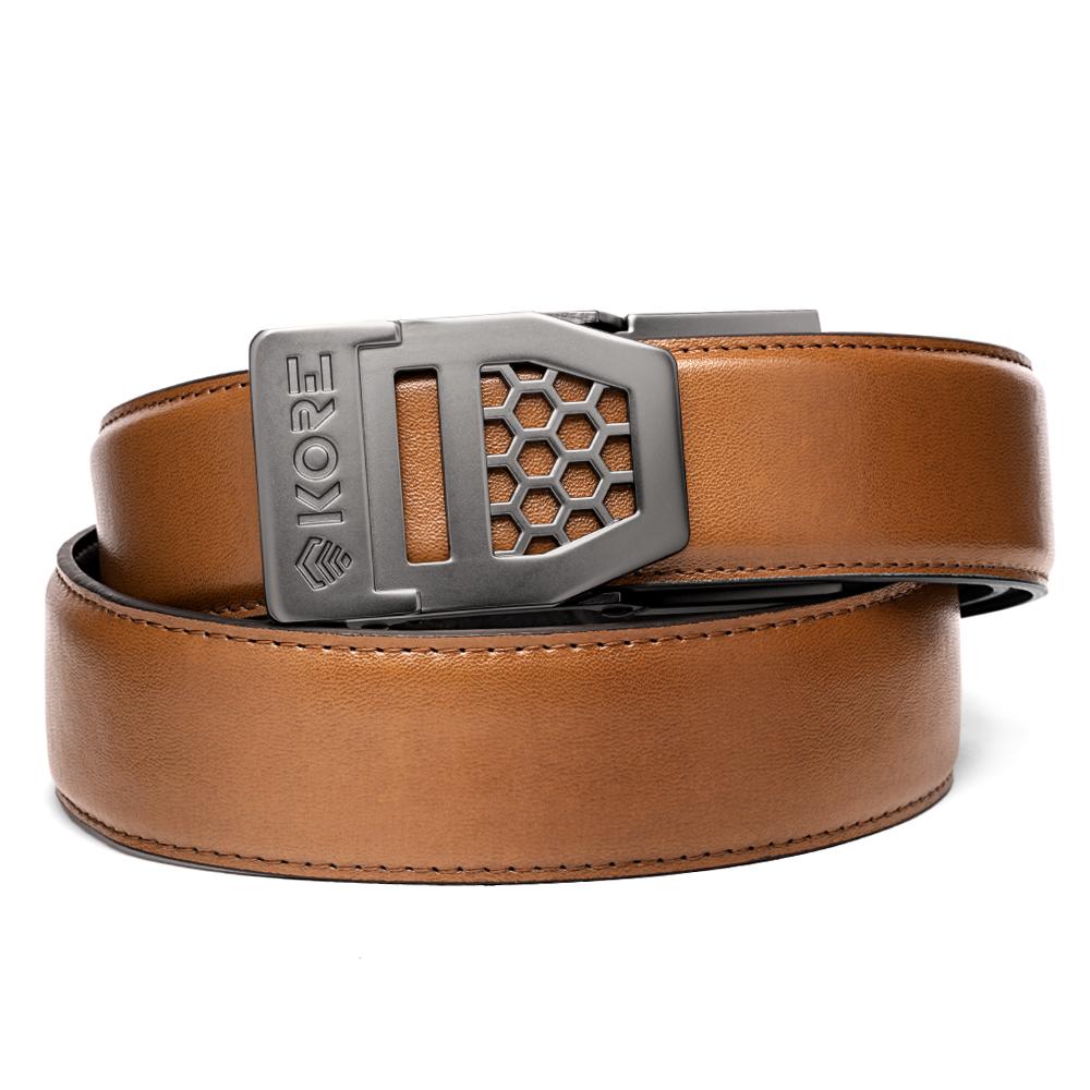 TAN LEATHER GUN BELT 1.5"