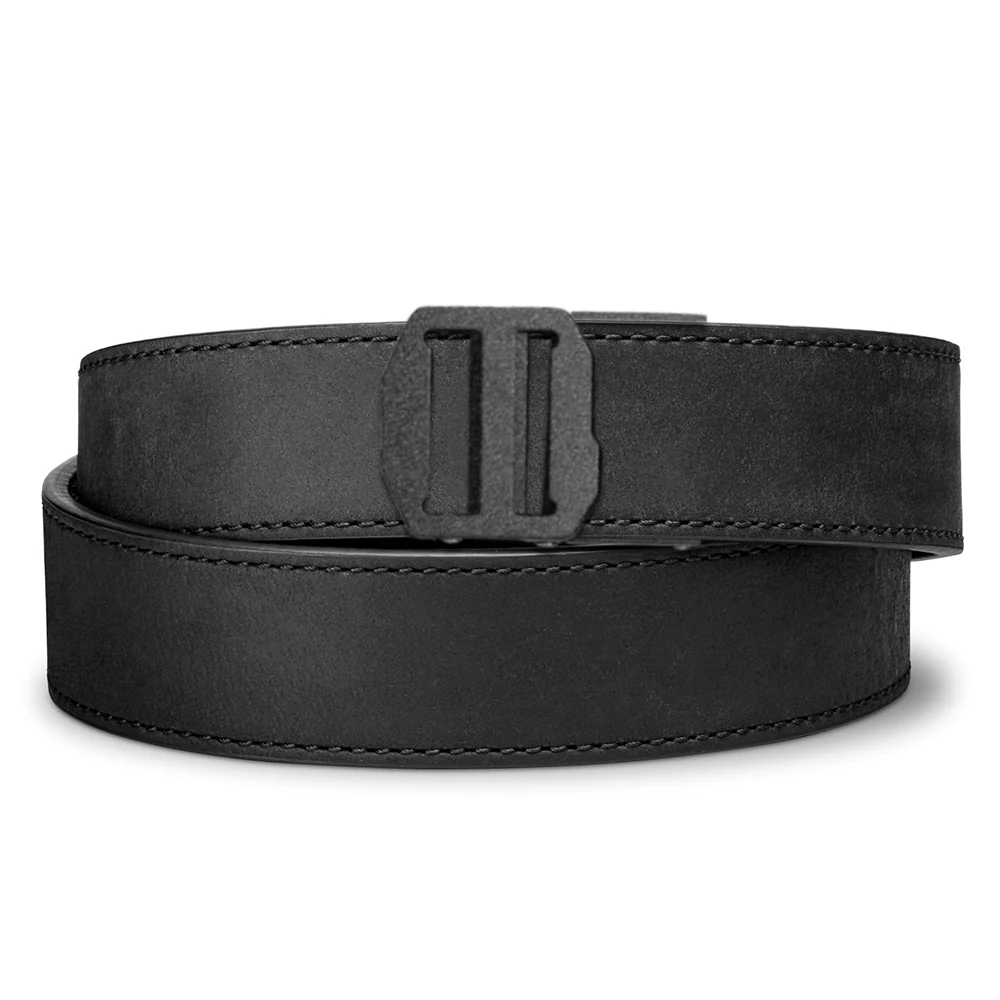 BLACK BUFFALO LEATHER GUN BELT 1.5"