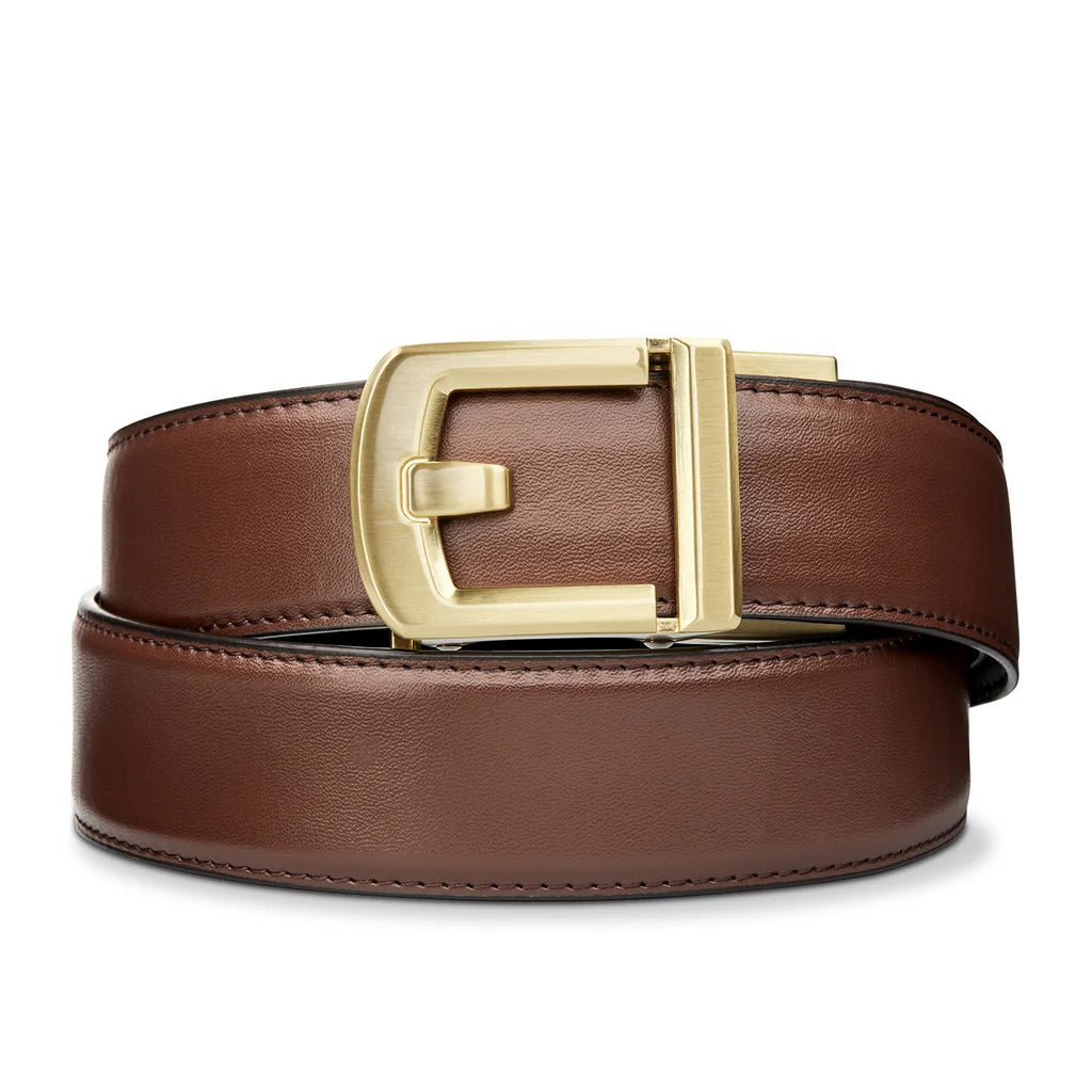 BROWN LEATHER GUN BELT 1.5"