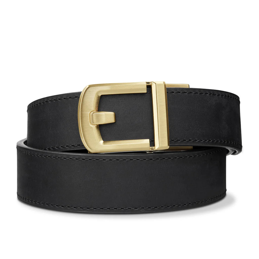 BLACK BUFFALO LEATHER GUN BELT 1.5"