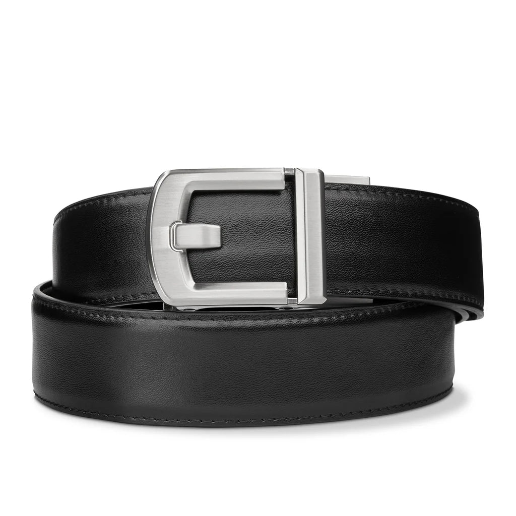 BLACK LEATHER GUN BELT 1.5"