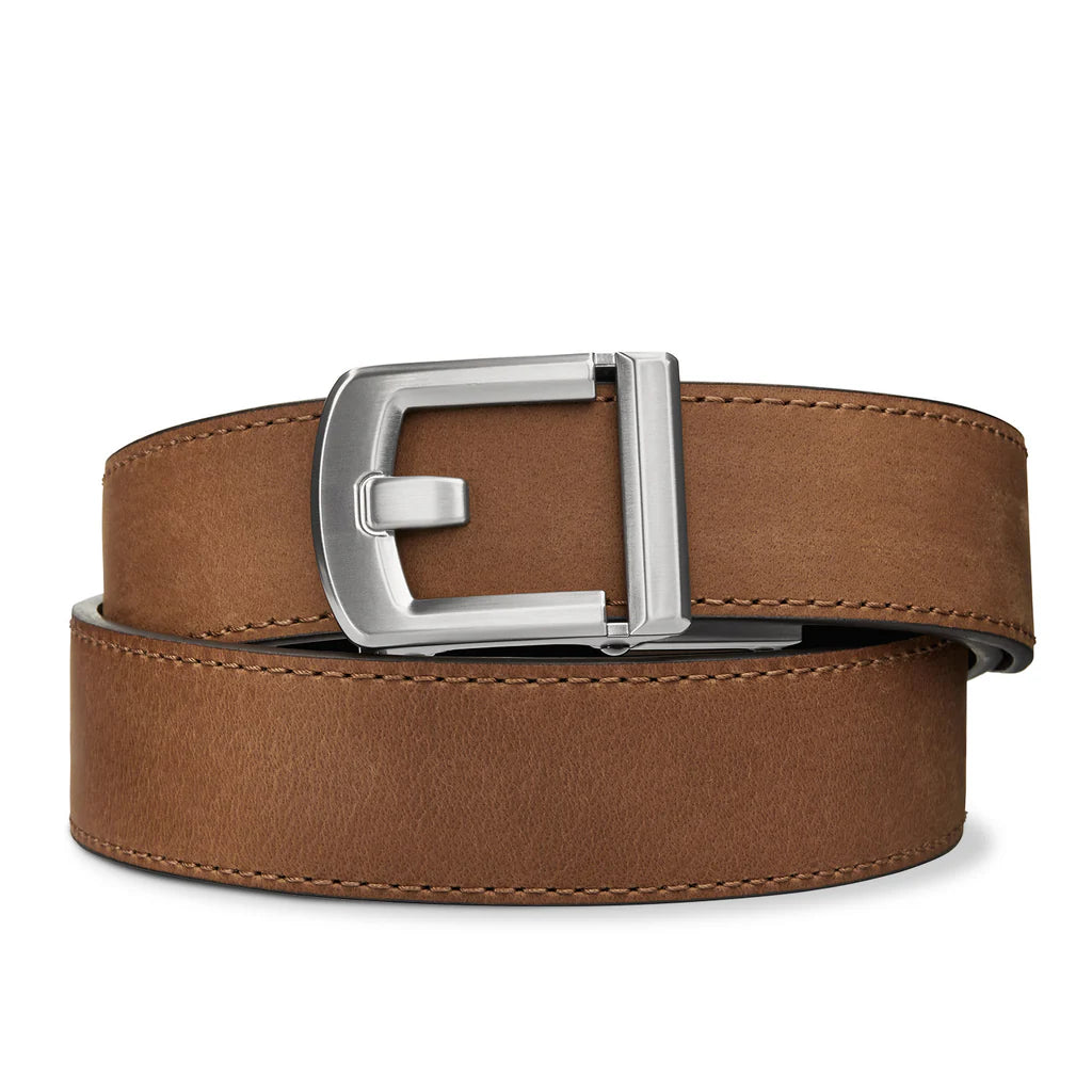BROWN BUFFALO LEATHER GUN BELT 1.5"