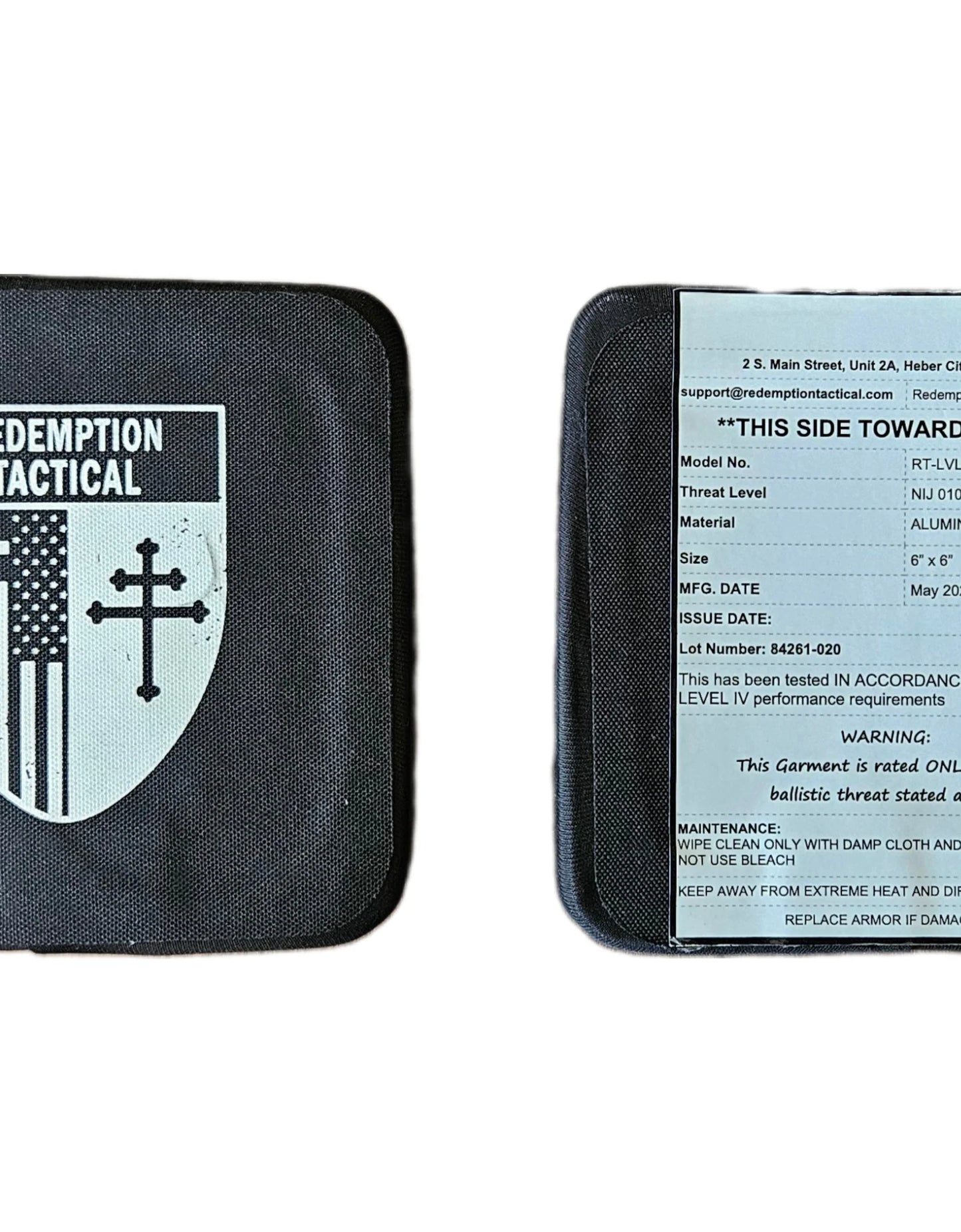 (PAIR) Level IV 6x6" Side Plates (Lightweight Alumina PE Material)