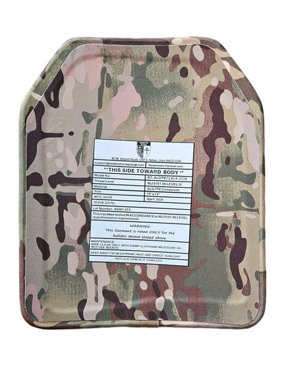 Level IV Ballistic Front or Back Plate