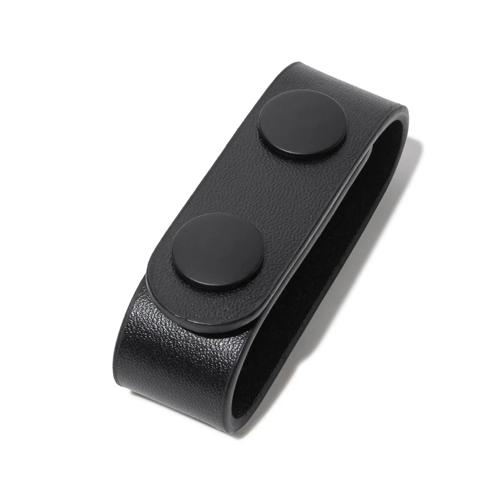 BLACK LEATHER DUTY BELT 2.25" D1 : COMPLETE KIT