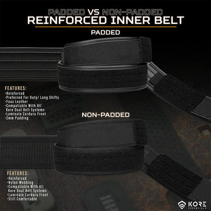 BLACK LEATHER DUTY BELT 2.25" D1 : COMPLETE KIT