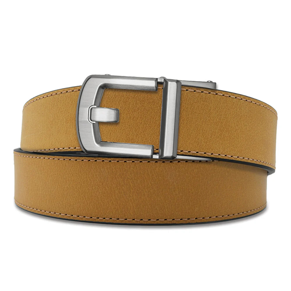 TAN BUFFALO LEATHER GUN BELT 1.5"