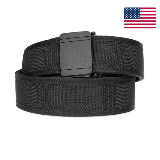 BLACK NYLON DUTY BELT 2.25" D1 : COMPLETE KIT