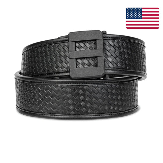 BLACK BASKETWEAVE DUTY BELT 2.25" D2 : COMPLETE KIT