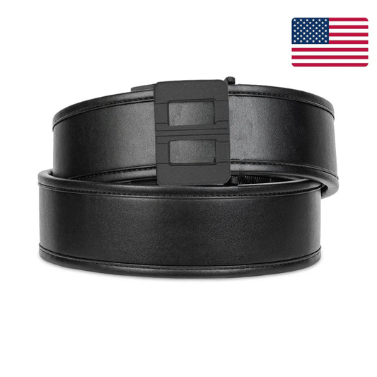 BLACK LEATHER DUTY BELT 2.25" D2 : COMPLETE KIT