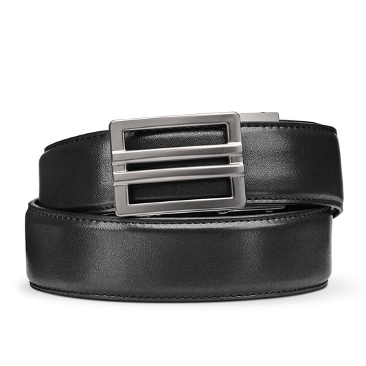 BLACK LEATHER GUN BELT 1.5"