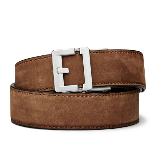 BROWN BUFFALO LEATHER GUN BELT 1.5"