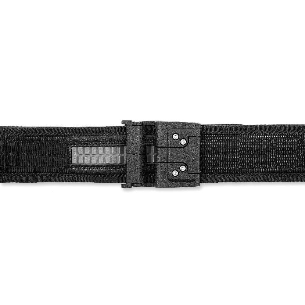 BLACK LEATHER DUTY BELT 2.25" D1 : COMPLETE KIT
