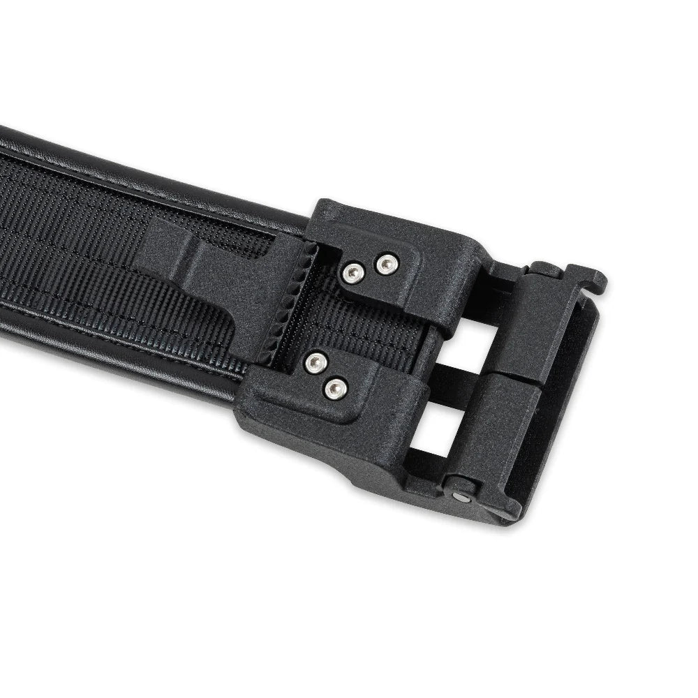 BLACK LEATHER DUTY BELT 2.25" D1 : COMPLETE KIT