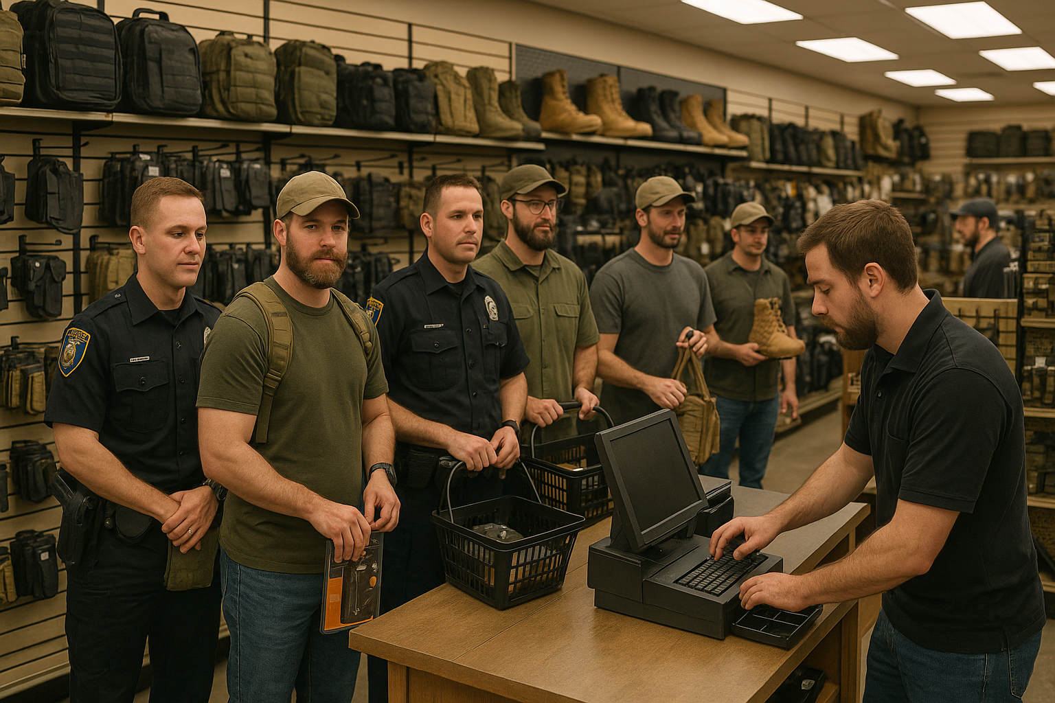 make it more neutral, law enforcement and civilian tactical community waiting for checkout register to get fixed