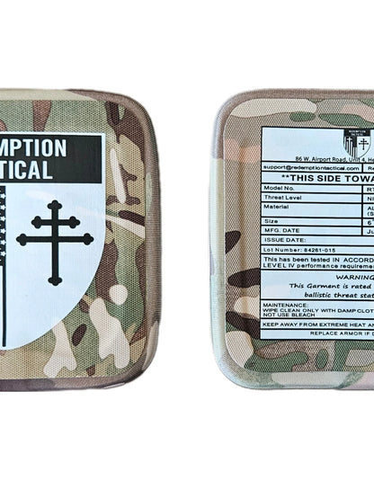 (PAIR) Level IV 6x6" Side Plates (Lightweight Alumina PE Material)